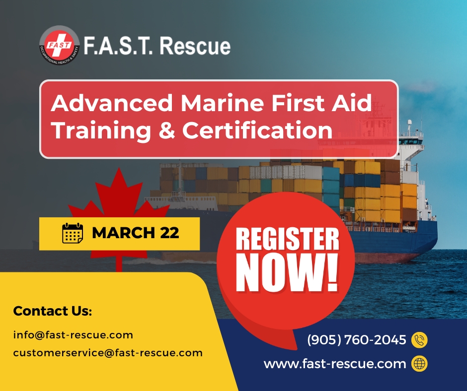 Fast_Rescue's tweet photo. 🚢 Advance Your Skills with Advanced Marine First Aid in North York! 🌊

📅 Course Dates: March 22, 23, 29, 30, 2025
🕗 Time: 8:00 AM – 6:00 PM
📍 Location: 750 Oakdale Rd., Unit 56, North York, M3N 2Z4
💰 Price: $600

#MarineFirstAid #TransportCanada #FirstAidCourses https://t.co/BUg98mqWYl