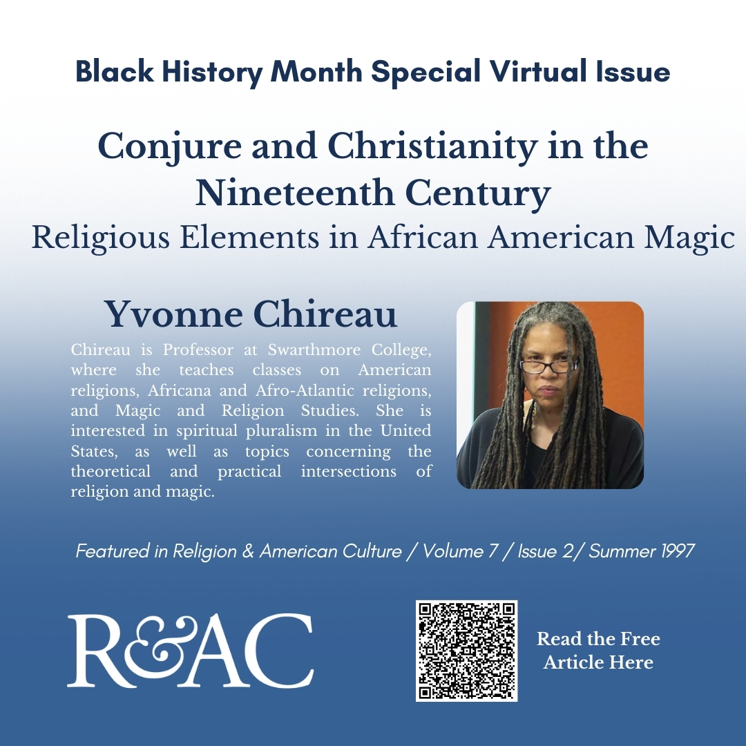 Another free article that our Journal is highlighting for Black History Month is Conjure and Christianity in the Nineteenth Century: Religious Elements in African American Magic by Yvonne Chireau
Find it here: cambridge.org/core/journals/…