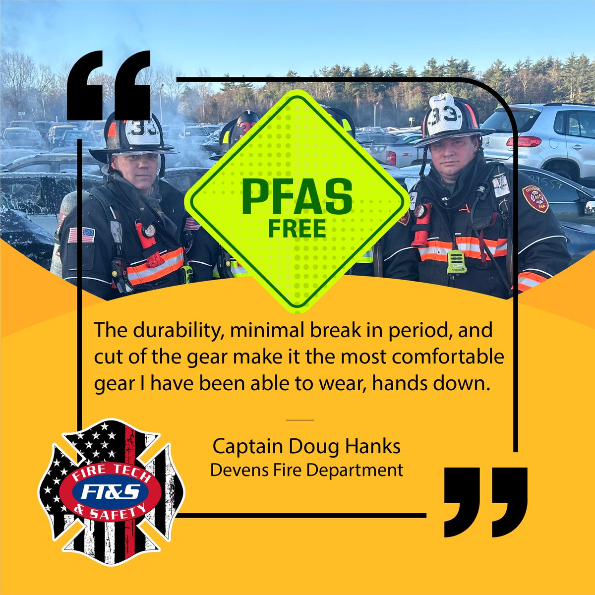 Wicked Good Gear with no intentionally added PFAS !  Schedule a demo today Help@FireTechUSA.com #bunkergear #firefighter