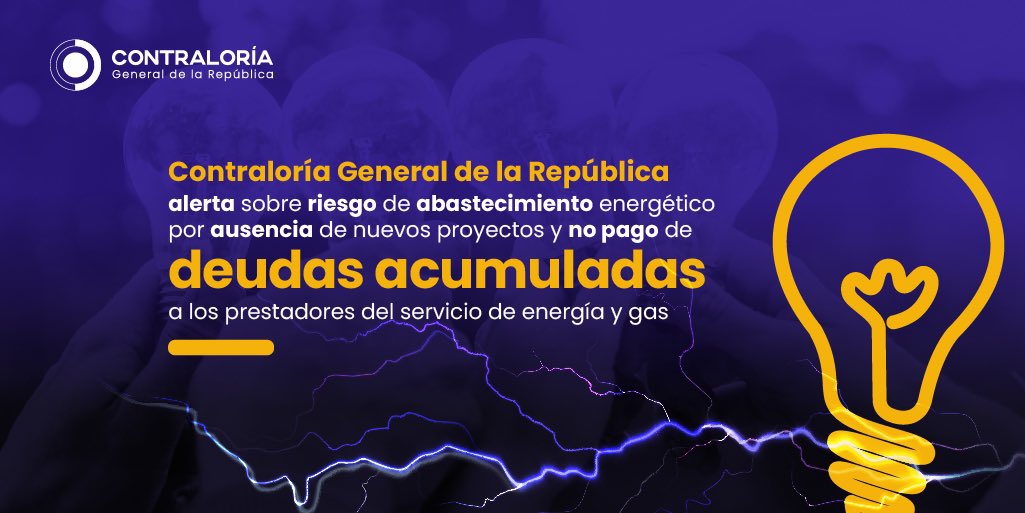 1. La Contraloría General de la República hace un llamado urgente al Gobierno Nacional para que tome medidas necesarias y evite un racionamiento de energía en el país. bit.ly/4hvzuKa 🧵👇🏼