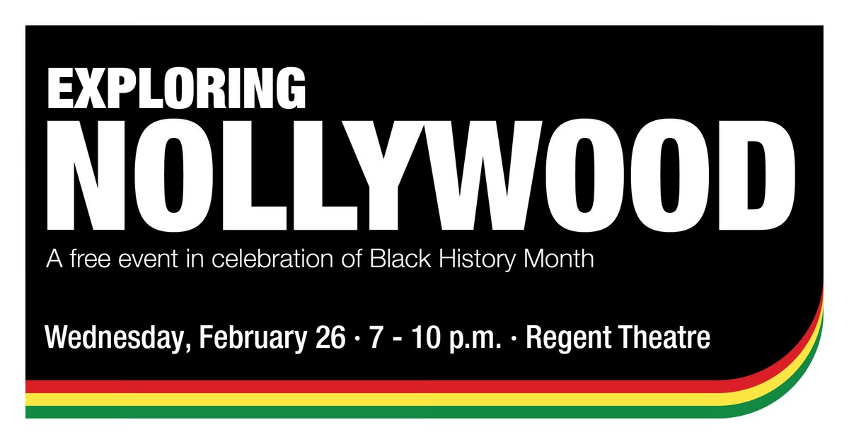 Join us to Explore Nollywood and celebrate Black History Month from 7 – 10 pm on Wed., Feb. 26 at the Regent Theatre. Learn more and get your tickets online: oshawa.ca/Nollywood