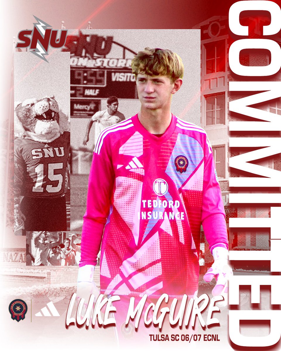 TulsaSC's tweet photo. ๐๐๐๐๐๐๐๐๐ โก๏ธ
Congratulations to @TulsascE 06/07 @ECNLboys player Luke McGuire on committing to further his education and soccer career with @SNUSoccer ! We are proud of you ๐ฏ๐๐ฅ
#TulsaSC https://t.co/BCmeZkSKh0
