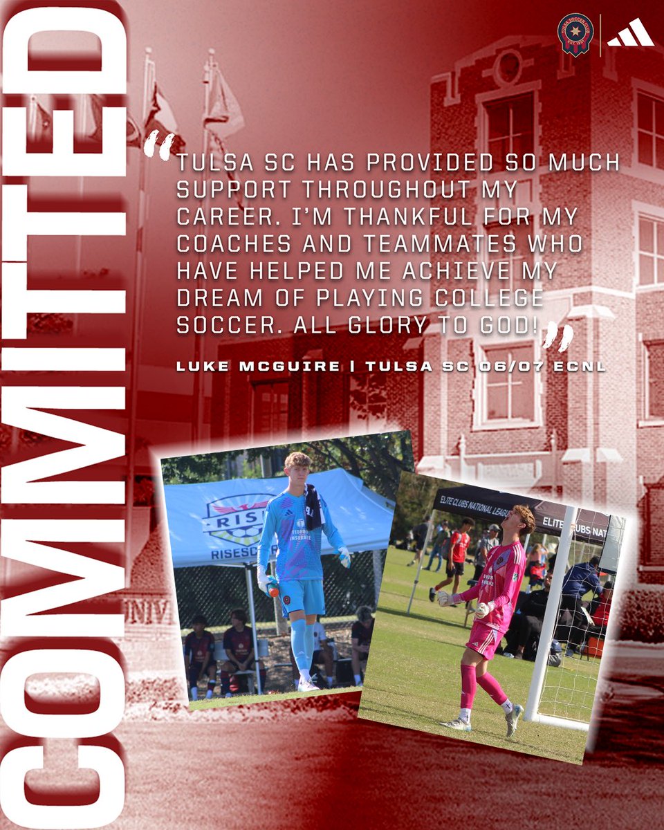 TulsaSC's tweet photo. ๐๐๐๐๐๐๐๐๐ โก๏ธ
Congratulations to @TulsascE 06/07 @ECNLboys player Luke McGuire on committing to further his education and soccer career with @SNUSoccer ! We are proud of you ๐ฏ๐๐ฅ
#TulsaSC https://t.co/BCmeZkSKh0
