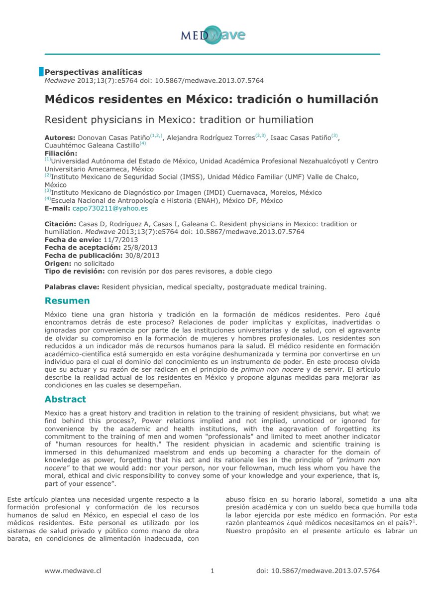 OrlandoRPN's tweet photo. Hay artículos que merecen la pena difundirse mucho, nosotros quisimos publicar uno semejante en una revista de Educación Médica y no lo aceptaron, ya se imaginaran por qué… pero seguiremos intentando, mientras, disfruten este, casi nada ha cambiado:

“mira a la que vende comida, le sirves más a ella que a mí, retírate del servicio”

https://t.co/xIct5hCfVY