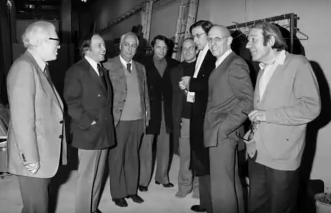 synekura_audio's tweet image. Pierre Boulez, Roland Barthes, Jean-Claude Risset, Michel Foucault, Gilles Deleuze etc. at the Pompidou Center, February 23, 1978