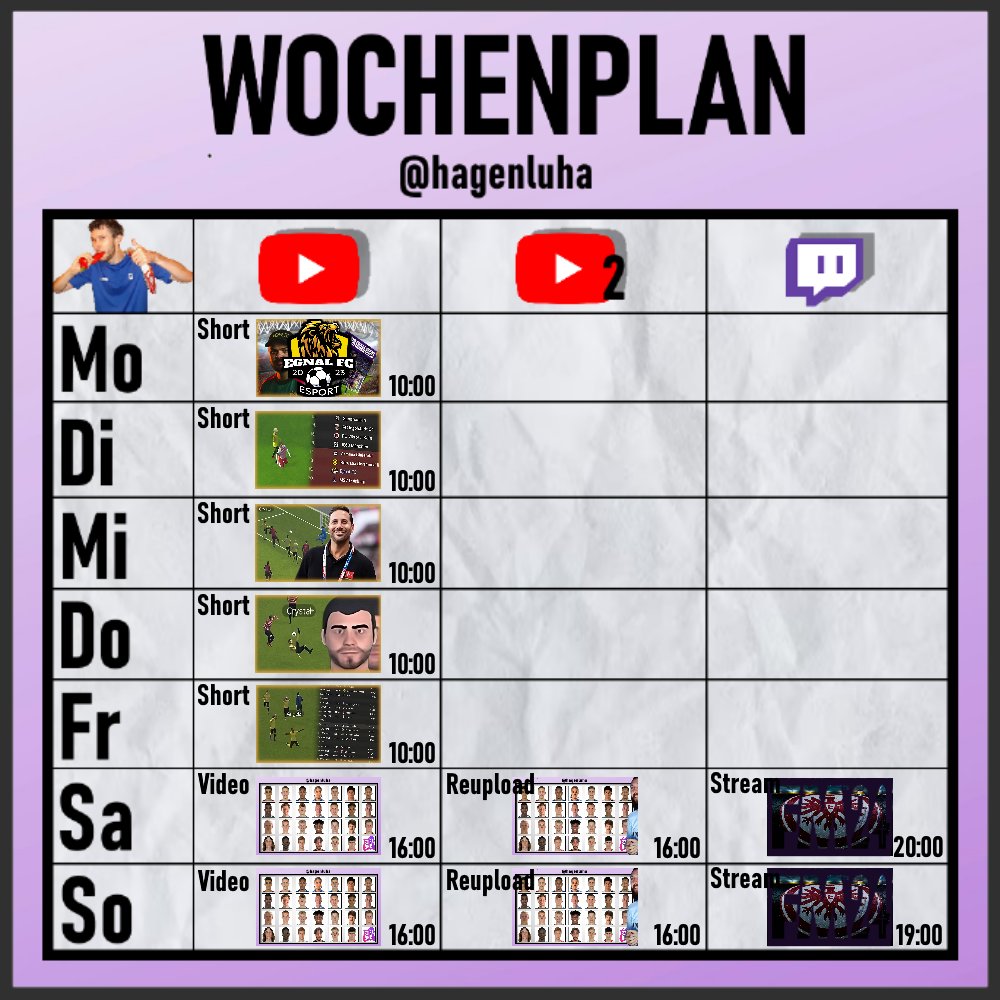 luhatv's tweet photo. Hallö 💜
2 Videos, 5 Shorts, 2 Streams
UND der Start meines DAILY FM Content Februar
#Youtube #Twitch
#FootballManager #EAFC
#GameWithMe https://t.co/xUHEKl5eJo