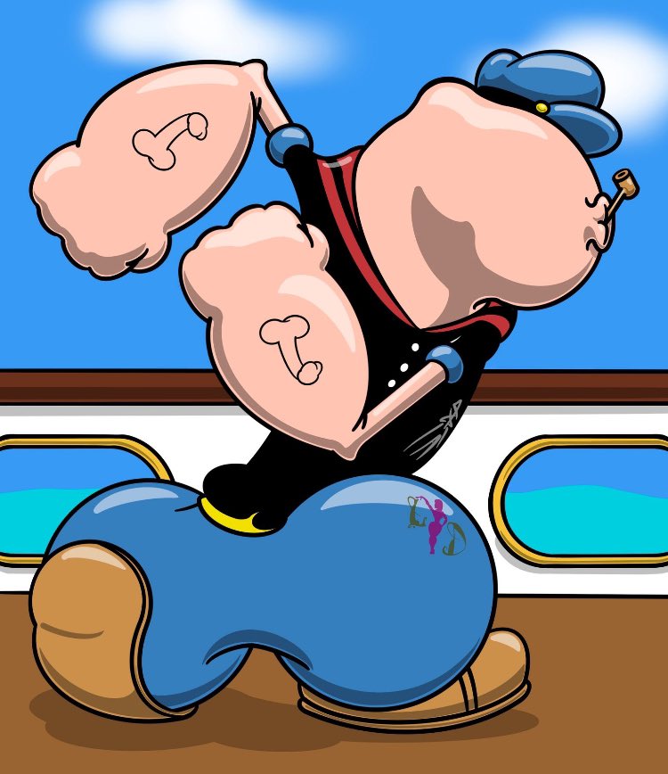 He’s Cockeye the Sailor dick
He’s just a small fuckin’ prick
His pipe he be smokin’
‘Cuz it’s in his foreskin
He’s Cockeye the Sailor dick.
Spew spew
#popeye #publicdomain #childhoodruined #foreskin