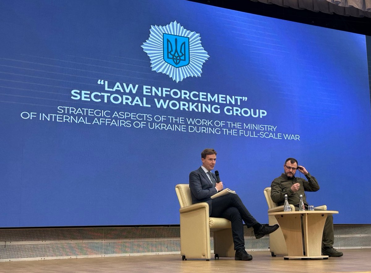 👮‍♂️👮‍♀️ The first meeting of the "Law Enforcement" Sectoral Working Group took place today under the leadership of the Ministry of Internal Affairs of Ukraine and co-chaired by the EU Advisory Mission in Ukraine.
