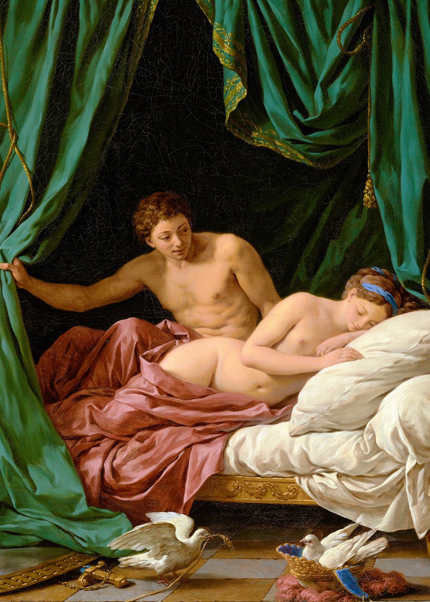 "Mars and Venus, Allegory of Peace" (1770) 
By Louis-Jean-François Lagrenée.🖌️🌹
French Painter, Mythology. (1724-1805)