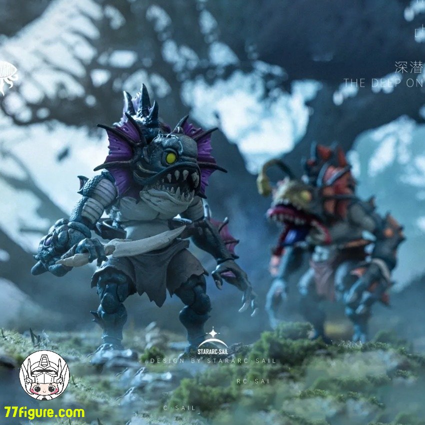 77figure's tweet photo. [先行販売] Stararc Toys 1/12「サンゼロ（SAN ZERO）」THE DEEP ONES 2体セット 塗装済み可動フィギュア
全額：13600円（税込み）
--------
👇詳細・アップデートのリンク👇
https://t.co/9nqhff5UC2

#怪獣 #モンスター #オリジナル #StararcToys #スターアークトイズ #サンゼロ #SANZERO https://t.co/y1uTyCwE0U
