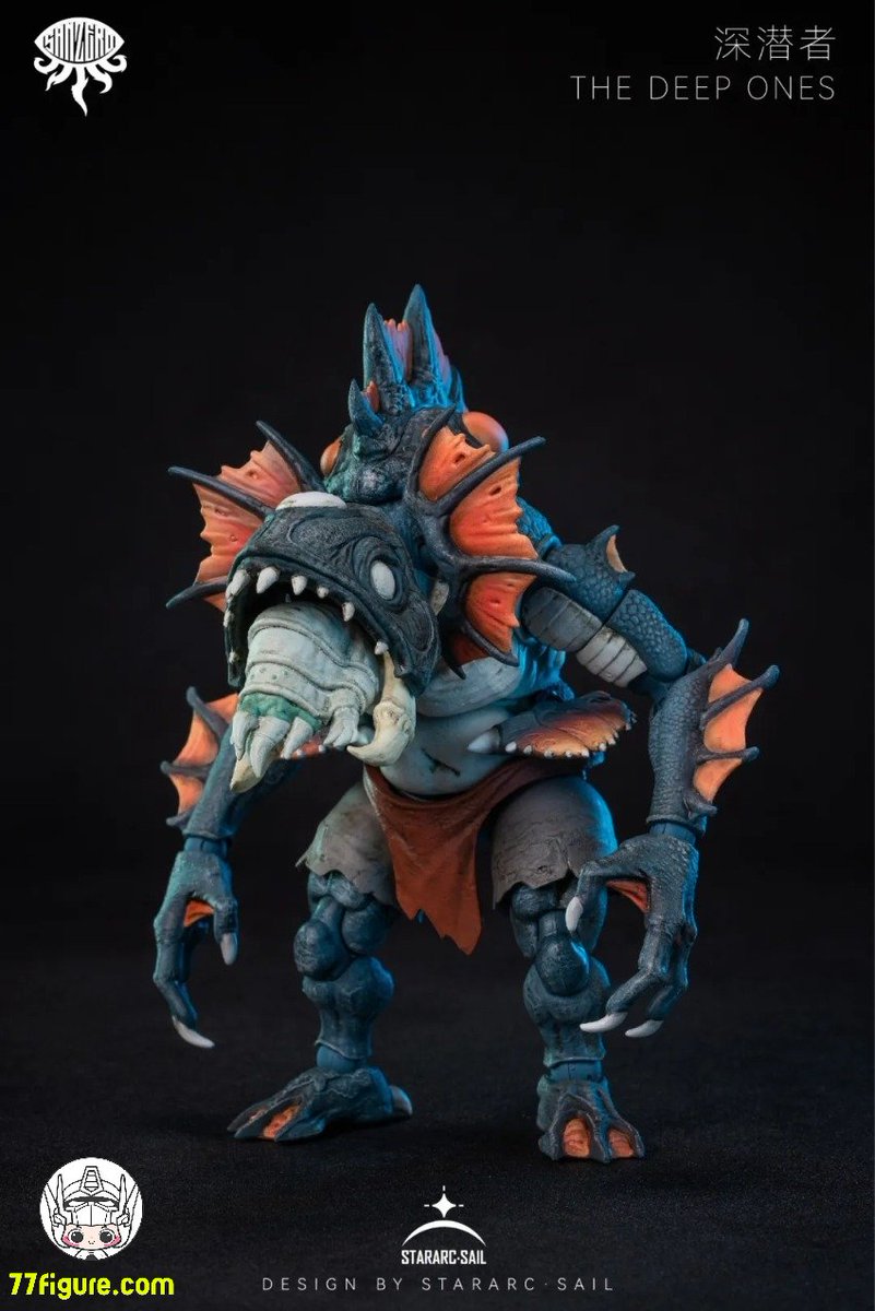 77figure's tweet photo. [先行販売] Stararc Toys 1/12「サンゼロ（SAN ZERO）」THE DEEP ONES 2体セット 塗装済み可動フィギュア
全額：13600円（税込み）
--------
👇詳細・アップデートのリンク👇
https://t.co/9nqhff5UC2

#怪獣 #モンスター #オリジナル #StararcToys #スターアークトイズ #サンゼロ #SANZERO https://t.co/y1uTyCwE0U