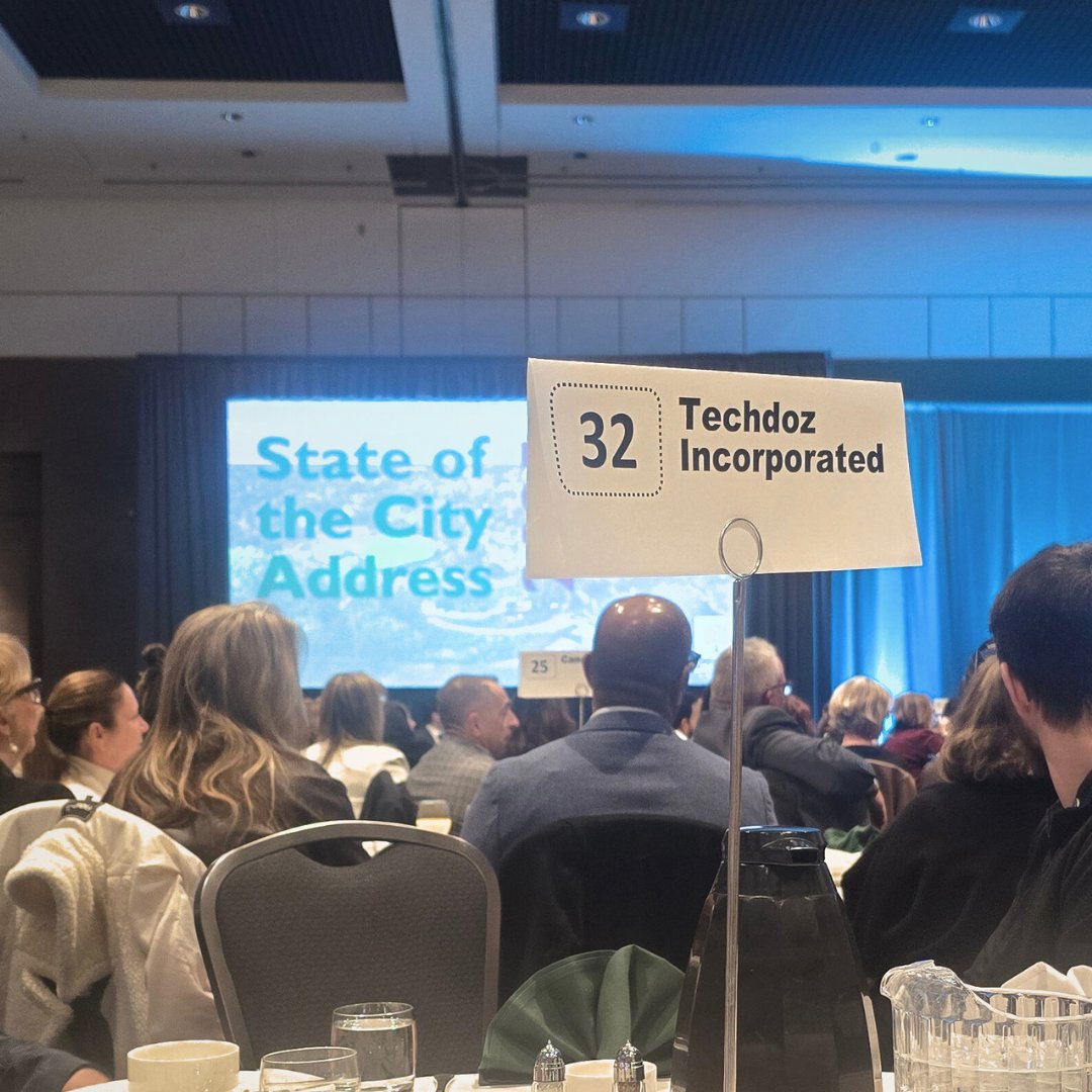 Techdoz's tweet image. Last week, Techdoz went to the London State of the City Address. We are incredibly lucky to be part of the thriving London business community. Hearing about the future Mayor Josh Morgan has planned has us all excited for the coming months. Thanks London Chamber of Commerce!