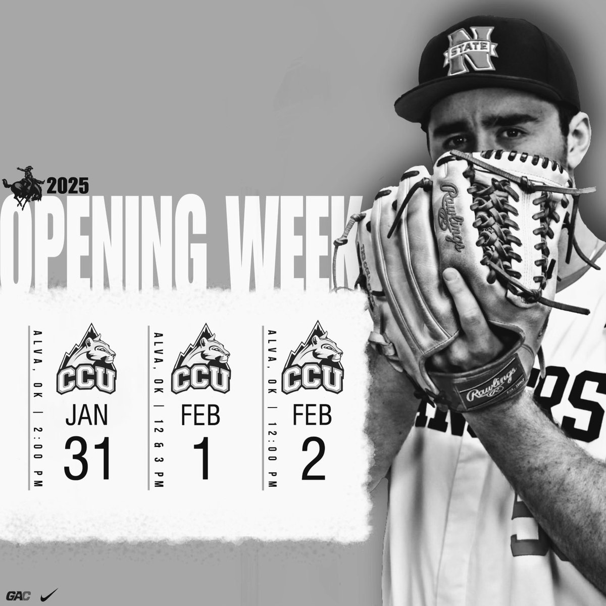 OPENING WEEK in Ranger Baseball!

Come on out to Glass Family Field at Myers Stadium and watch as the Rangers open up their 2025 season!

January 31, 2:00 PM - Friday
February 1, 12:00 PM - Saturday (Doubleheader)
February 2, 12:00 PM - Sunday

#RideRangersRide