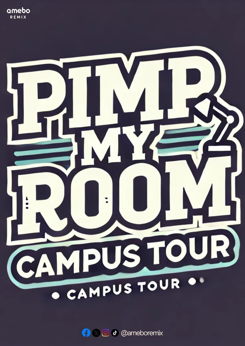 AmeboRemix's tweet photo. Greatest Nigerian Students!!! This one’s for YOU! Pimp My Room is hitting the campus tour road, brought to you by @AmeboRemix 

We’re here to give your campus room the ultimate glow-up! Stay tuned, we might just be coming to your campus next!

#ameboremix #PimpMyRoom #CampusTour https://t.co/FCC6aMGdT4