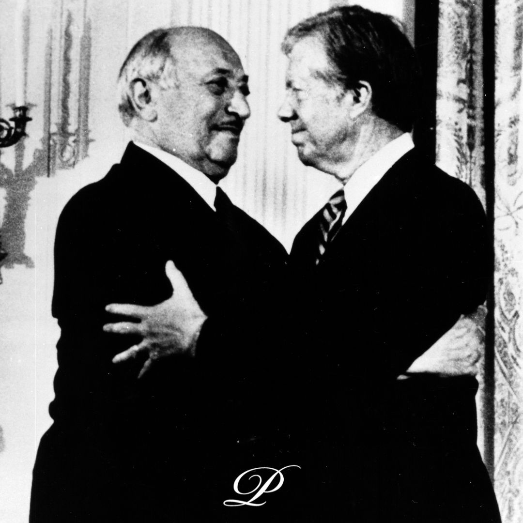 In honor of Holocaust Remembrance Day, we share this powerful image from our RNS Collection of Pres Jimmy Carter (right) embracing Simon Wiesenthal. He's just awarded the Holocaust survivor a gold medal for the 3 decades Wiesenthal spent hunting Nazis post-liberation.