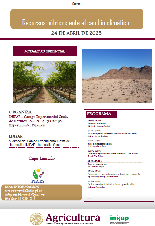 MaestriaGIA's tweet photo. Información de interés...#CursoINIFAP #Hermosillo #Sonora #MGIA https://t.co/kBr2s2JDkJ