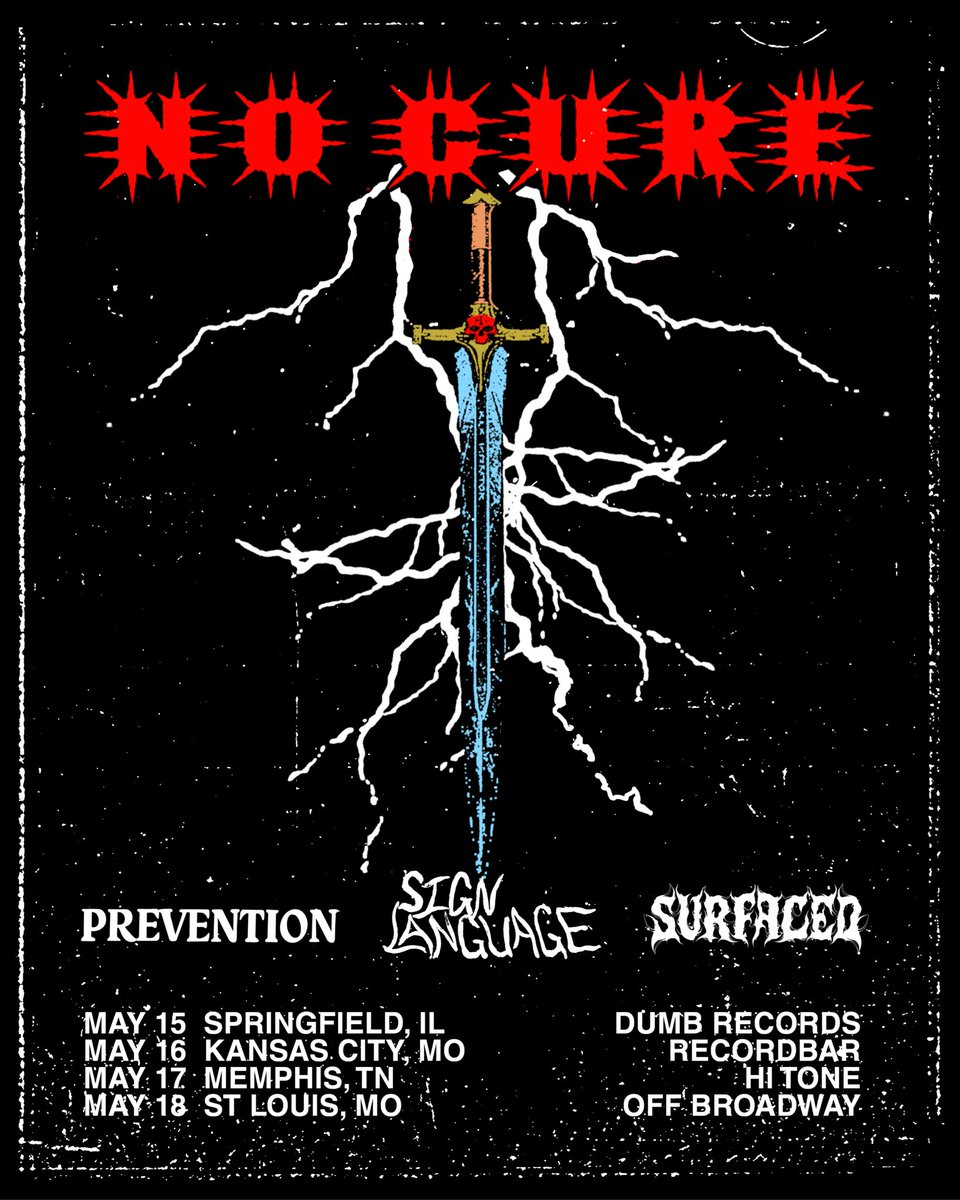 Yooooo we are ripping a handful of shows with some dear friends in May. We’re proud of this package. 

Spread the word. 
❌❌❌