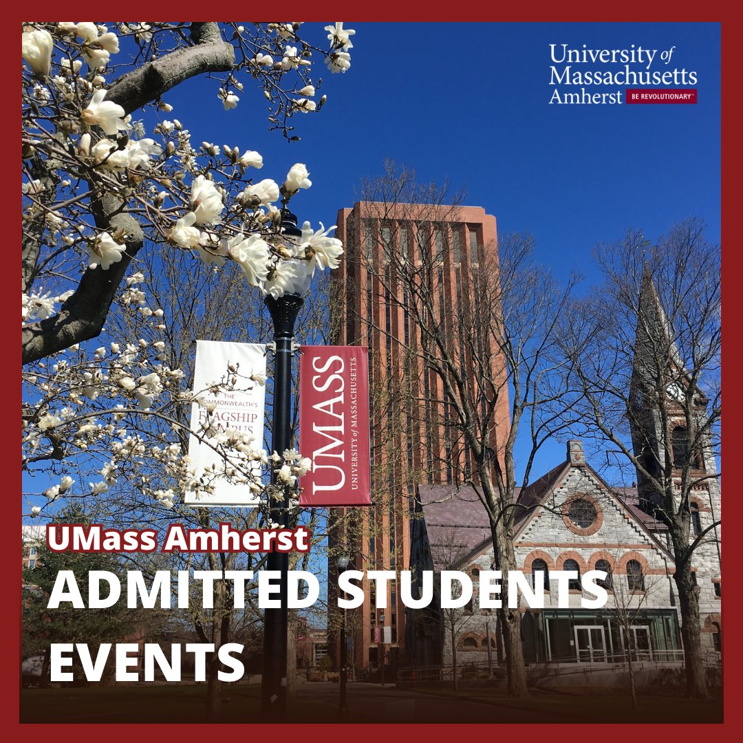UMass Undergraduate Admissions (@umassadmissions) on Twitter photo Events for our newly admitted <a href="/UMassAmherst/">UMass Amherst</a> students are right around the corner! 😁 See which of our events are the best fit for you!
🔗 Admitted students can see event options and register in their event portal.
#umass #umassamherst #umassclassof2029 Events for our newly admitted <a href="/UMassAmherst/">UMass Amherst</a> students are right around the corner! 😁 See which of our events are the best fit for you!
🔗 Admitted students can see event options and register in their event portal.
#umass #umassamherst #umassclassof2029