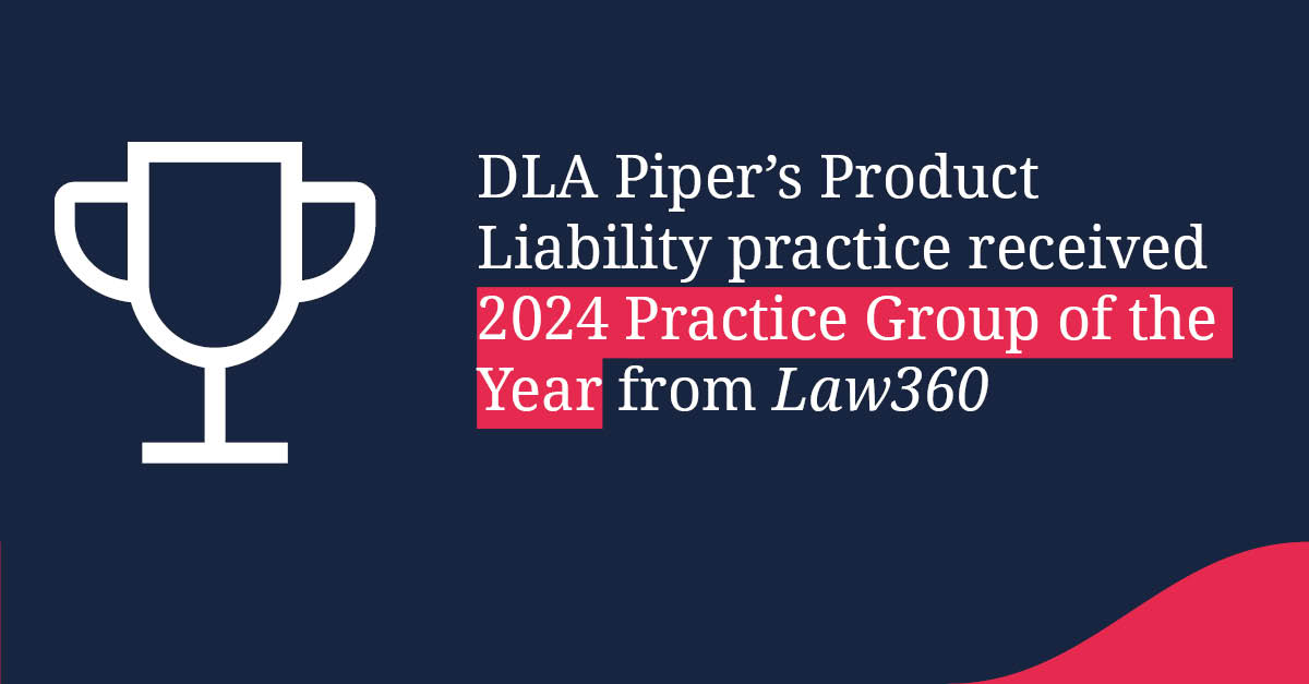 denniskiker's tweet image. DLA Piper is proud to receive the Law360 Practice Group of the Year recognition in the Product Liability category. #DLAPiper

Read our press release: dlapiper.com/en-us/news/202…