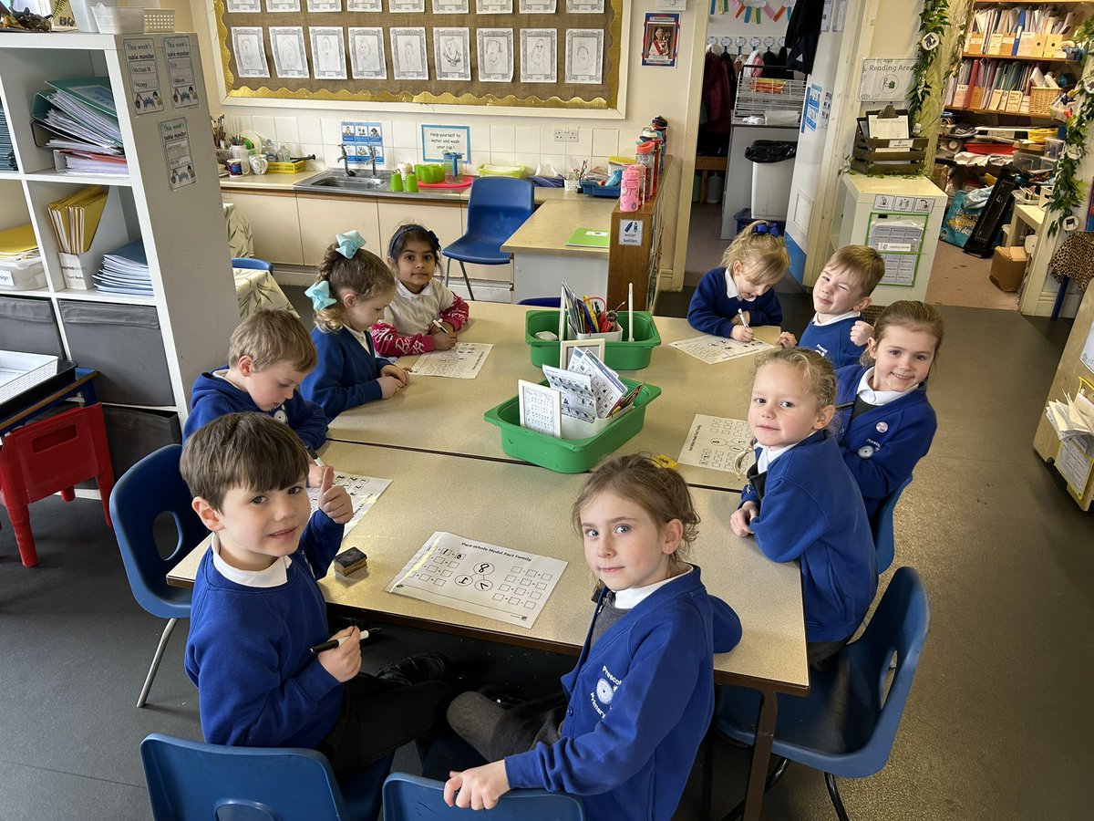 PCPFoxes's tweet image. In maths we having be using the part whole model to create fact family number sentences. We found it a little tricky bit we didn’t give up  #pcpmaths