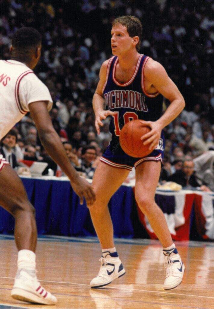 Richmond point guard Ken Atkinson, who helped Spiders to NCAA tourney upset win over Indiana Hoosiers in 1988. He could really handle the ball, distribute, lead and score. Now head coach of the Cleveland Cavaliers.