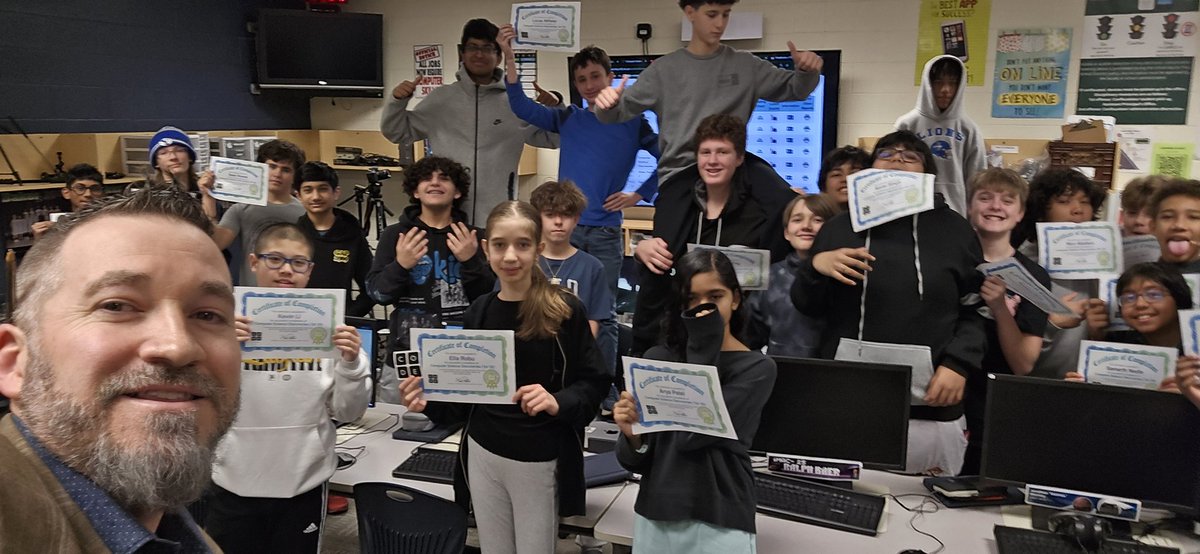 First ever computer science class <a href="/BakerMiddle/">Baker Middle School</a> is a huge success! These are your future programmers! Thanks to <a href="/codeorg/">Code.org</a> for the great curriculum, lessons, projects, and fun!