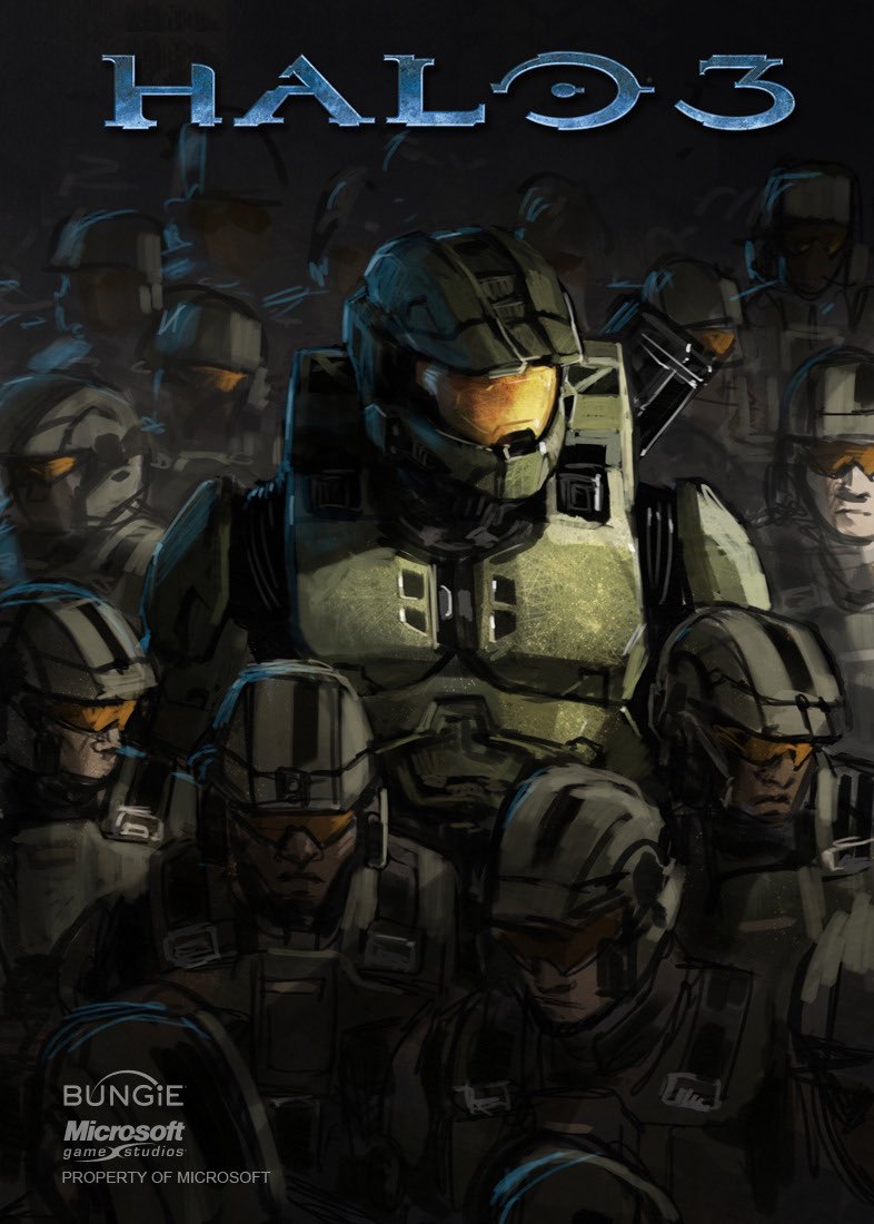 TheFoxEssence's tweet photo. Halo 3 concept art for the manual cover art https://t.co/8pEjuWUjiw