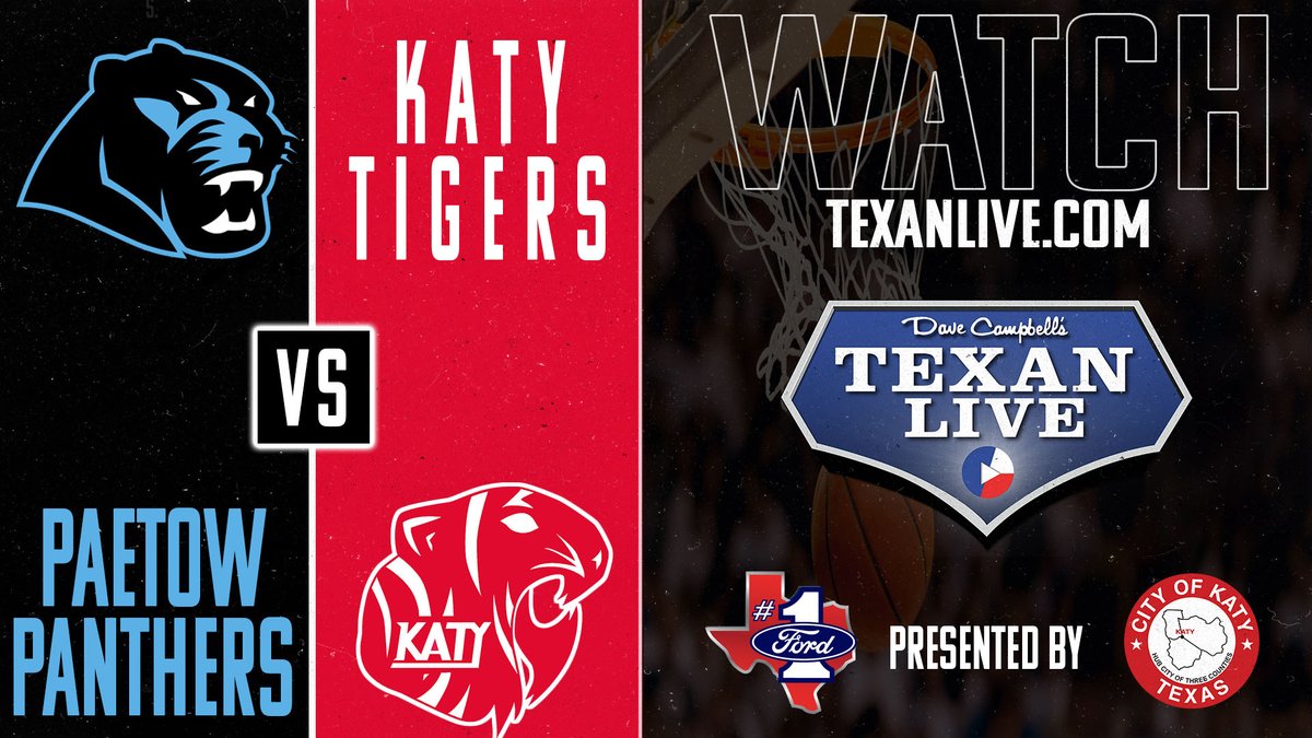 Dave Campbell’s Texan Live - Texanlive.com (@texan_live) on Twitter photo 🏟️ Live from Katy High School
🏀 Paetow vs Katy (Boys)
đź“… Tuesday, January 28th
🎙️ <a href="/JTBarrettCFB/">JT Barrett</a>
⏰ 7PM Start
📺 bit.ly/3CzyMfR
#TXHSHoops #Dctf #TexanLive 🏟️ Live from Katy High School
🏀 Paetow vs Katy (Boys)
đź“… Tuesday, January 28th
🎙️ <a href="/JTBarrettCFB/">JT Barrett</a>
⏰ 7PM Start
📺 bit.ly/3CzyMfR
#TXHSHoops #Dctf #TexanLive