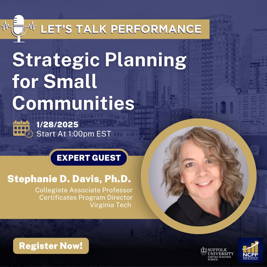 Don’t miss out on TOMORROW’S Let’s Talk Performance webinar at 1 PM EST. Stephanie Davis, Ph.D., will guide you through strategic planning for your community. Haven’t registered yet? There’s still time! 👉 bit.ly/ltp128