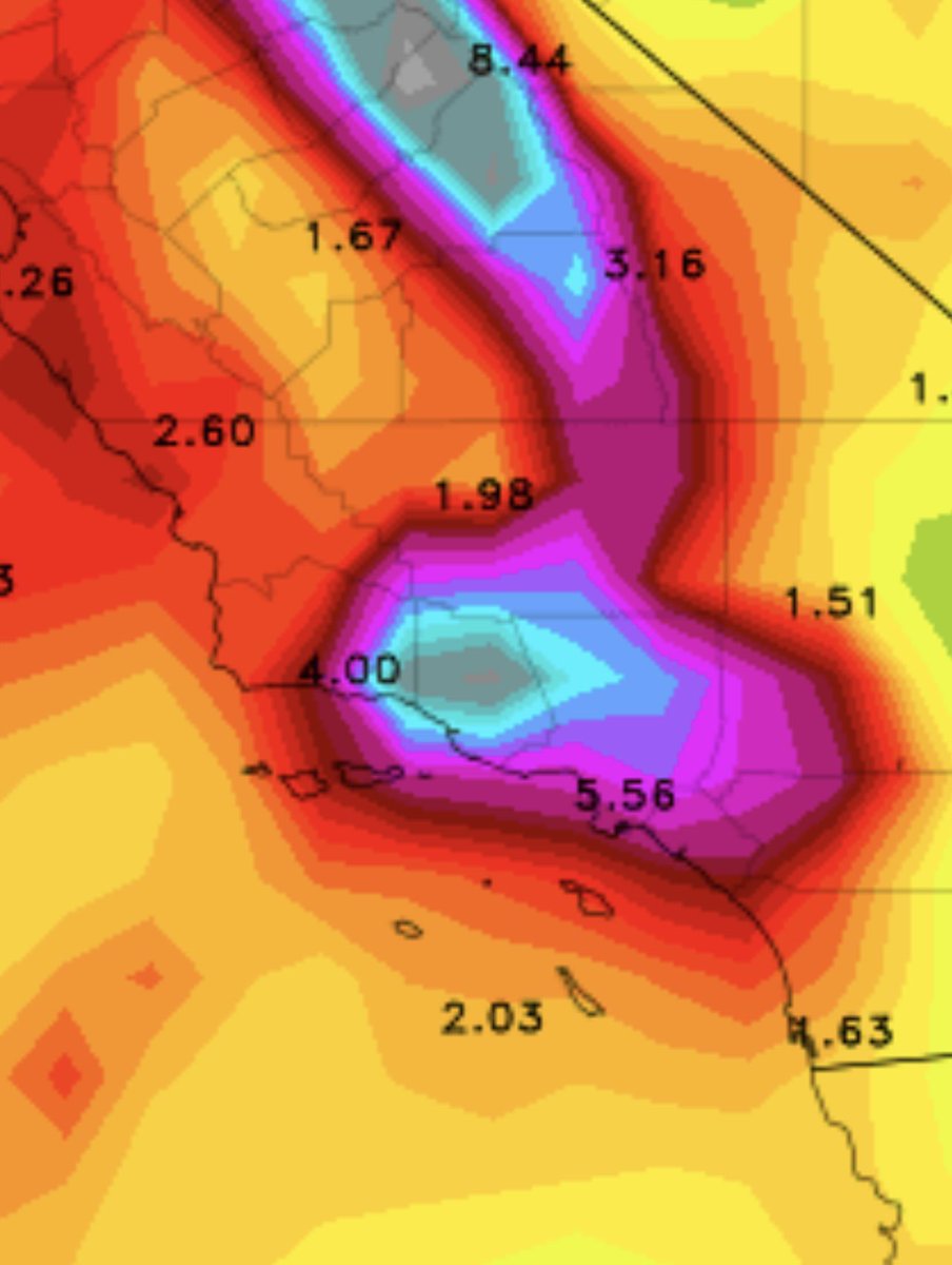 jason61987's tweet image. One of the solutions yesterday picked up on something pretty gnarly for Southern California. Particularly Los Angeles if this happens again, this will be a wild card. Last year was February 1 - 4, 2024. There’s a storm currently in the central Pacific that needs watching.…