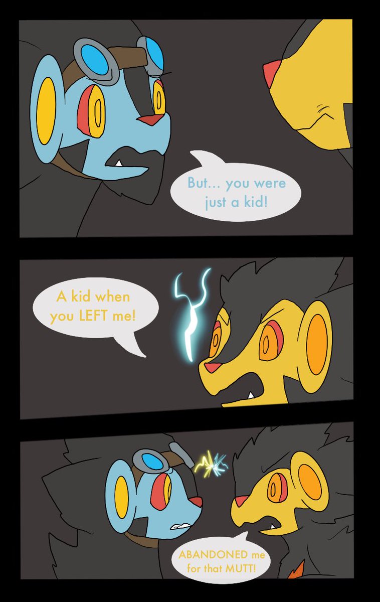 Andrew_Ironclad's tweet photo. Ironclad Side Comic: Thinner than Water
Pages 30-33
Sparky(Jolteon) owned by Sparky
Four (Vaporeon) owned by FourMurasame
Joe (shiny Sylveon) owned by Joseph Von Carstein
Cotton (Mew) owned by Cotton Draxin
Tom(Sylveon) owned by Red Top Tom https://t.co/7KNKusFelc