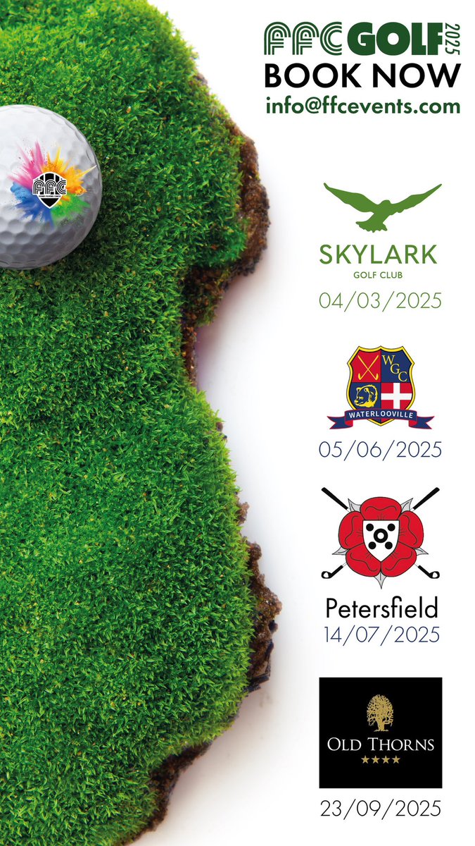 All golf event dates booked and confirmed ⛳️🔥