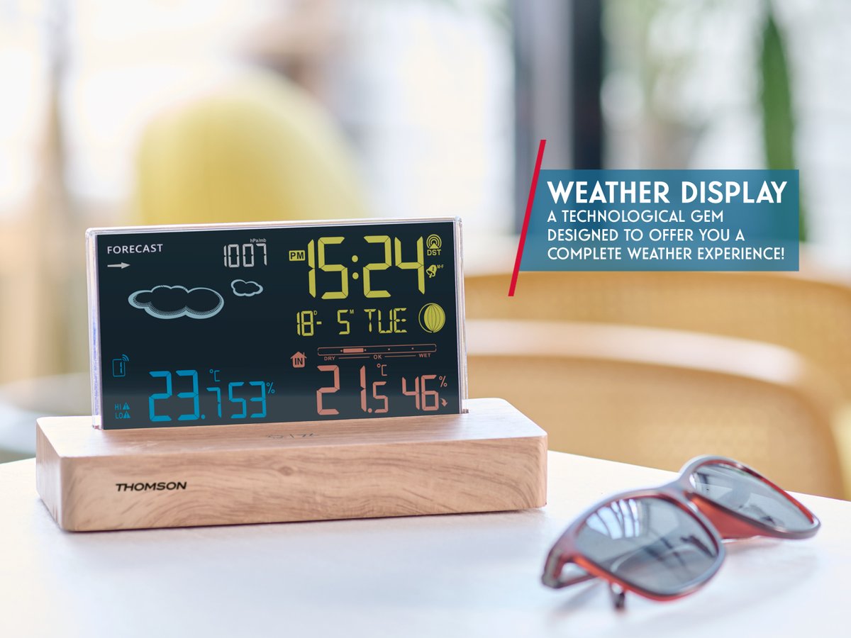 ThomsonGlobal's tweet image. This weather station with alarm clock is the perfect tool to start your day off right! 🌞 

Whether it's to check the weather, manage your schedule or simply add a touch of modernity to your interior, it will meet all your needs! 🥰

#ThomsonAudio #WeatherDisplay #AlarmClock