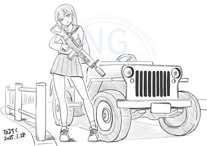 息抜きにアニメ私塾QC添削課題
「車と人」の練習です。

作業時間2H46分

#アニメ私塾 