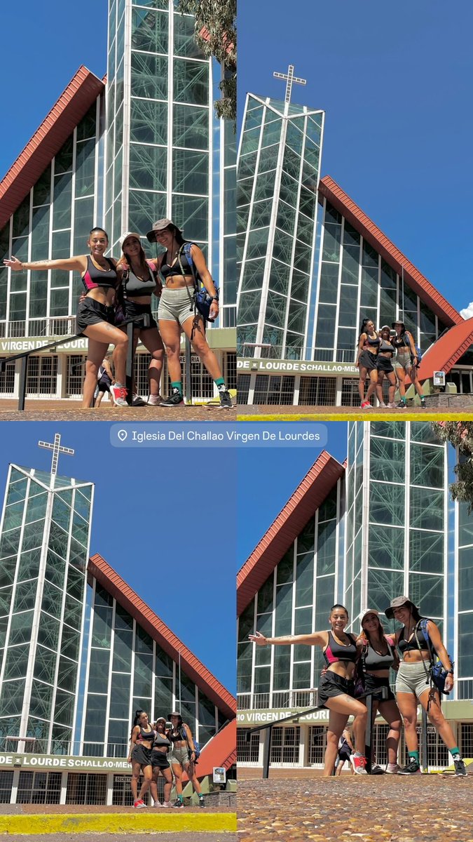 Ayer mis amiga caminaron 10km (yo 6km) para llegar hasta el santuario Nuestra señora de Lourdes 💟