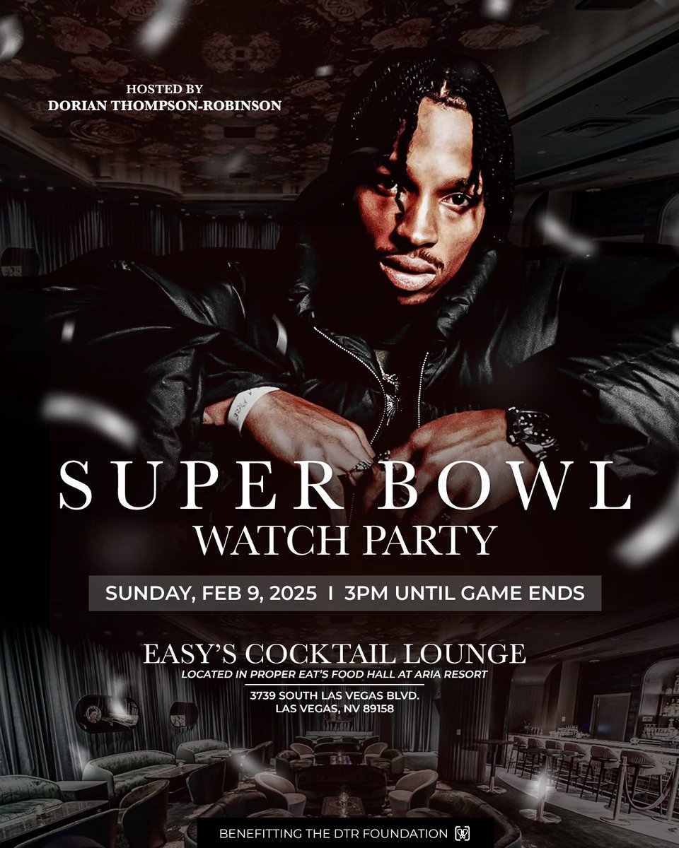 GeraldWhite's tweet photo. Come watch the Super Bowl with Cleveland Browns QB Dorian Thompson and help to support his foundation. You can get your tickets at https://t.co/mlEIQNR35m. There will be bottomless drinks and food as well as a silent auction, merch giveaway, and raffle. https://t.co/EZQl3F9vss