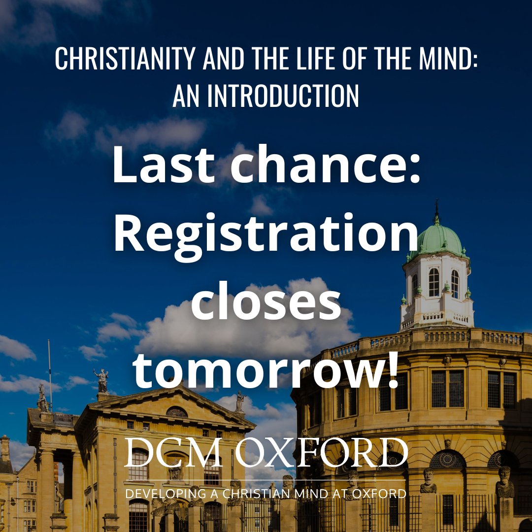Developing a Christian Mind at Oxford tweet media