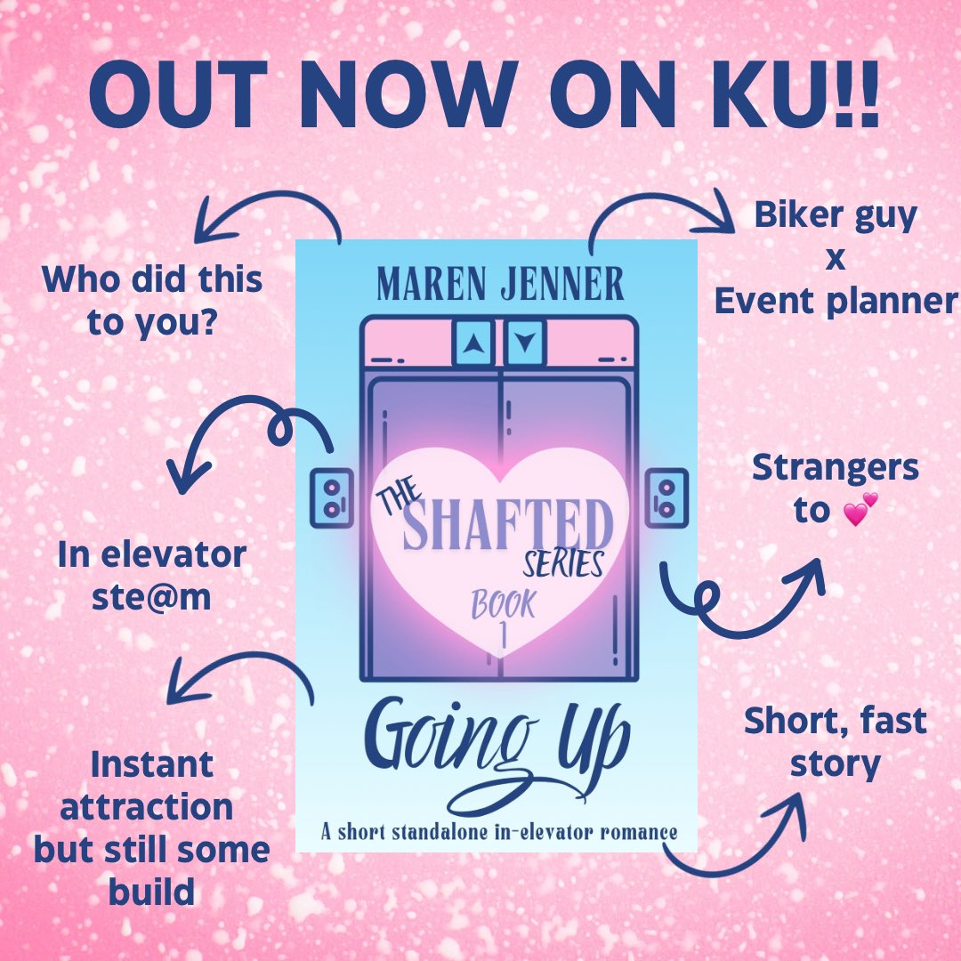 MarenJenner's tweet photo. Romance readers!! I’m so close to hitting 4 digits of pages read for my recently released short ste@my story - Going Up! It would be so cool to hit 1k! Anyone want to help an indie author out? 
It’s only 67 pages so it’s a quick and easy read!! 🥰
#RomanceReads https://t.co/Qe0tYemijE