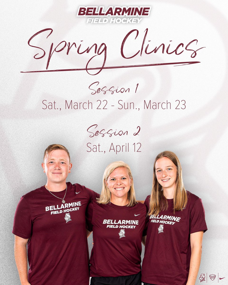 Mark your calendars for our spring clinic dates!! To register, please click link below! 🏑⚔️

bellarminefieldhockey.totalcamps.com/shop/EVENT?fbc…