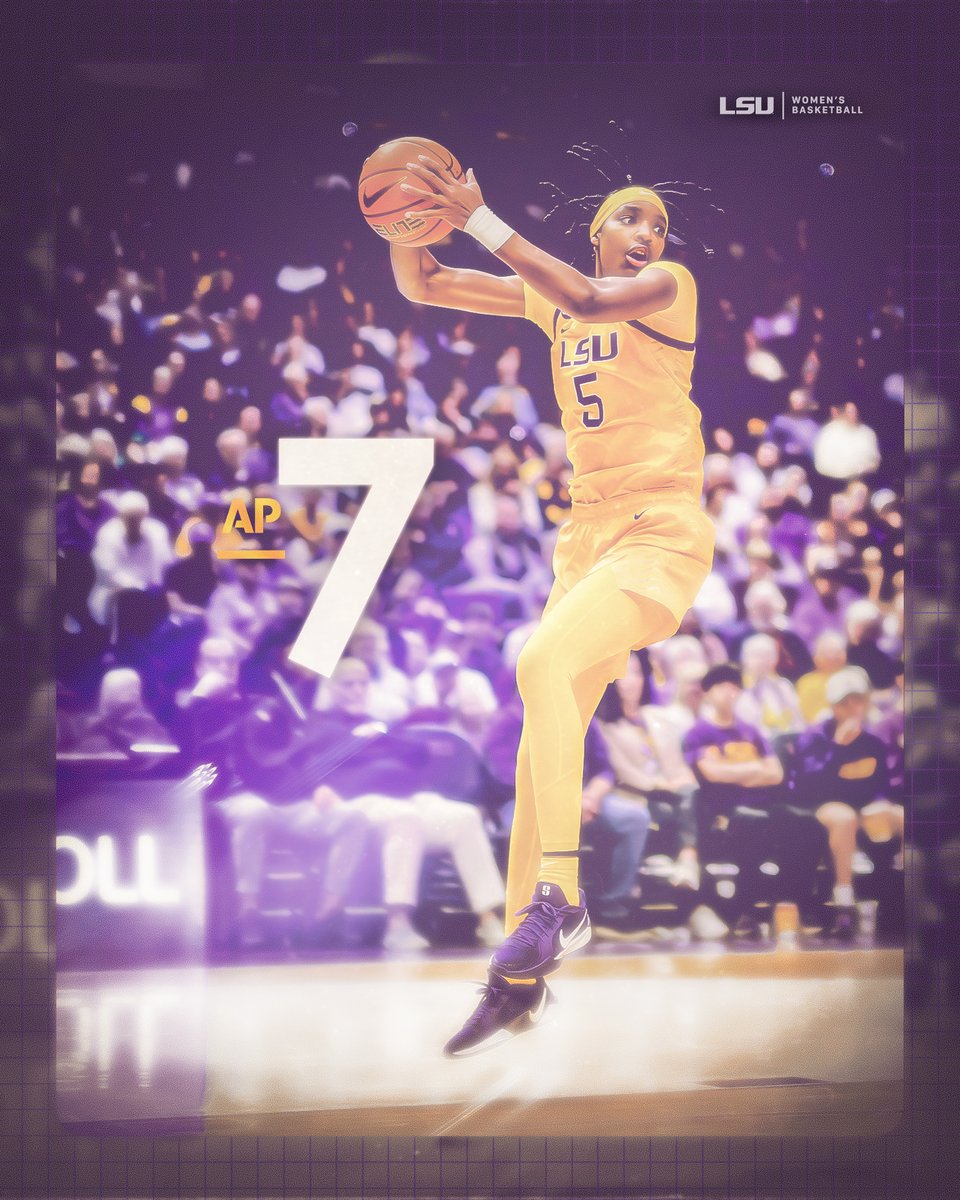 LSUwbkb's tweet photo. The Tigers are No. 7 in this week's AP Poll https://t.co/s7e3bJ6HWb