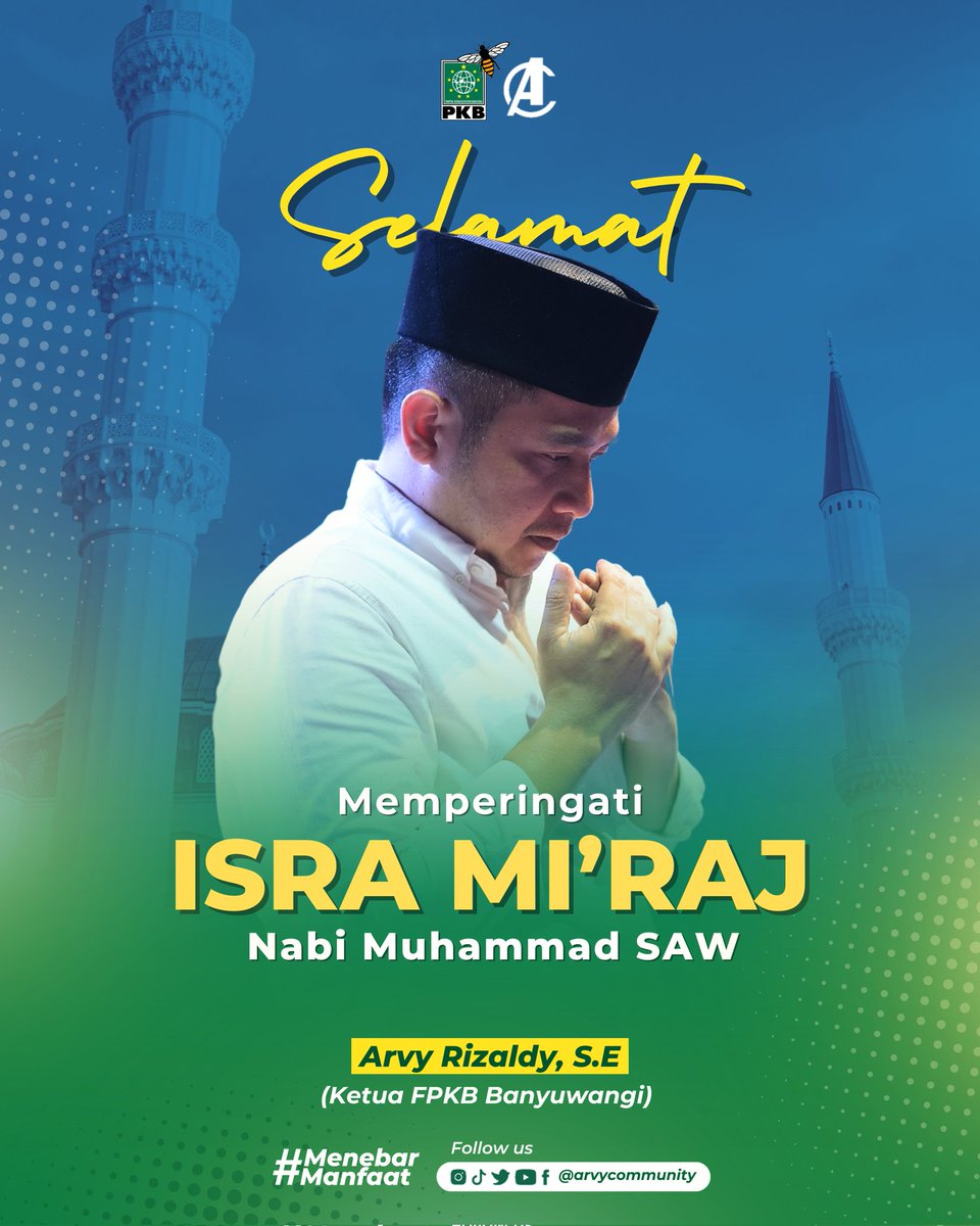 ArvyCommunity's tweet photo. Selamat memperingati Isra Mi'raj 1446 H.

#isramiraj2025 #SpiritKeimanan #TeladanRasulullah #banyuwangi #arvycommunity #MenebarManfaat #nabimuhammadsaw https://t.co/dSdTqmLsrv