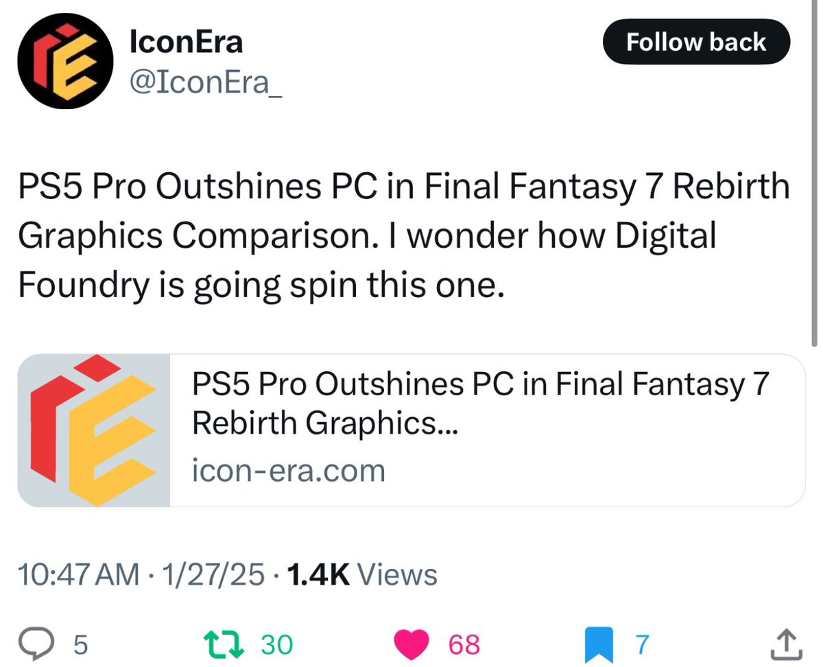 JayDubcity16's tweet image. Damn. They waited all these years to get subpar ports. PS5 Pro for the win! Let the damage control commence! 🥴

#PCFails
#FinalFantasy