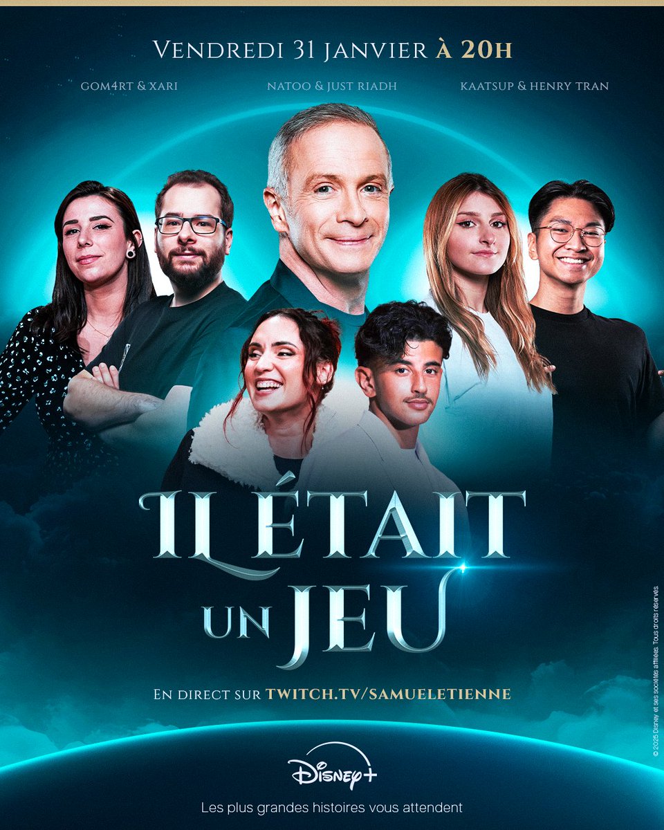 Samuel Etienne (@samueletienne) on Twitter photo IL ÉTAIT UN JEU...
Un live en public, des quiz, des épreuves, une grosse surprise, avec @disneyplusfr et 3 beaux duos : <a href="/Nato_o/">Nathalie Odzierejko</a> & Just Riadh, <a href="/Kaatsup/">kalina</a> & <a href="/superhenrytran/">Henry Tran</a> et <a href="/Gom4rt_/">Margot</a> & <a href="/Xari_/">Xari</a>
Rdv vendredi à 20H sur ma chaîne
#collaborationcommerciale IL ÉTAIT UN JEU...
Un live en public, des quiz, des épreuves, une grosse surprise, avec @disneyplusfr et 3 beaux duos : <a href="/Nato_o/">Nathalie Odzierejko</a> & Just Riadh, <a href="/Kaatsup/">kalina</a> & <a href="/superhenrytran/">Henry Tran</a> et <a href="/Gom4rt_/">Margot</a> & <a href="/Xari_/">Xari</a>
Rdv vendredi à 20H sur ma chaîne
#collaborationcommerciale