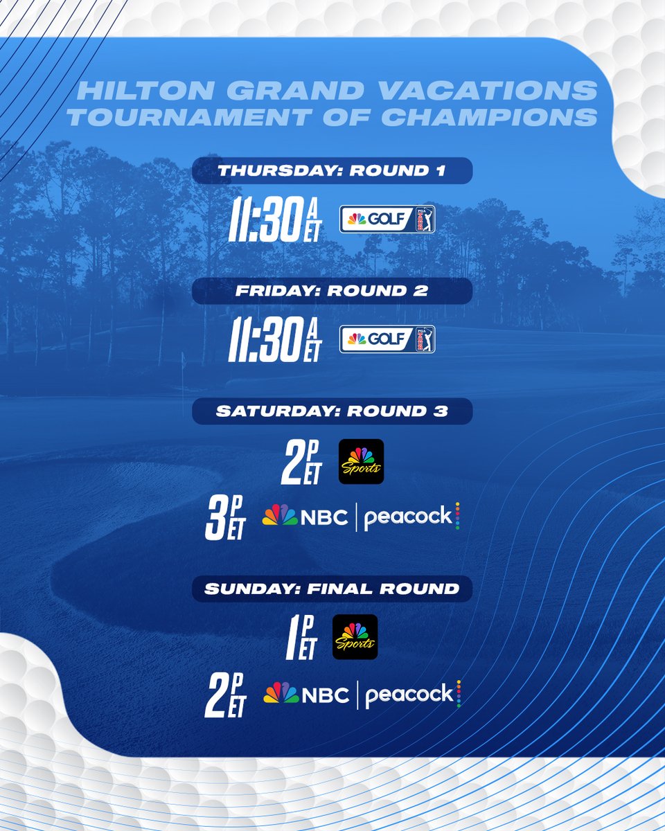 The 2025 LPGA season tees off this week at Lake Nona! 🏆🙌

How to watch every round of the Hilton Grand Vacations Tournament of Champions. ➡️