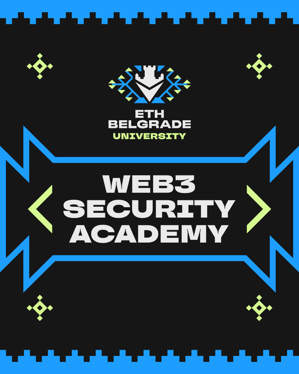 ethbelgrade's tweet photo. 📢 Web3 Security Academy FAQ

❓ I have zero knowledge (pun intended) about Web3 security, but I’m hyped to go from 0 to 1 in this niche. Can I join?
✅ Absolutely! This course is designed specifically to help absolute beginners become professionals in this field.

❓ I live in an igloo in central Arctic, but I have rocket-fast Wi-Fi and want to become a Web3 security ninja. Can I attend online?
❌ While we love having fans from all over the world, this academy is exclusively in-person in Belgrade.

❓ I work 9-5 and worry that my schedule won’t allow me to attend.
✅ A: We’ve got you covered. The academy runs after regular working hours, meaning sessions start no earlier than 6 PM.

-------------------------------------------------------

ETH Belgrade University invites all to join the first cohort of the Web3 Security Academy.  

📅 Start: 24 March 2025 
📅 End: 31 March 2025 
⏳ Application Deadline: 15 February 2025

All details & application form ⏬ 

https://t.co/ycui6GC8yn