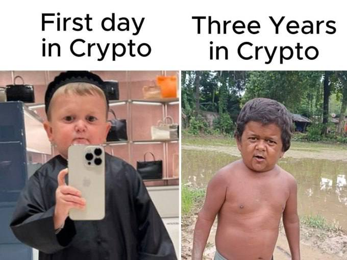 3 Years in Crypto = 30 Years in Real Life 🫠💚