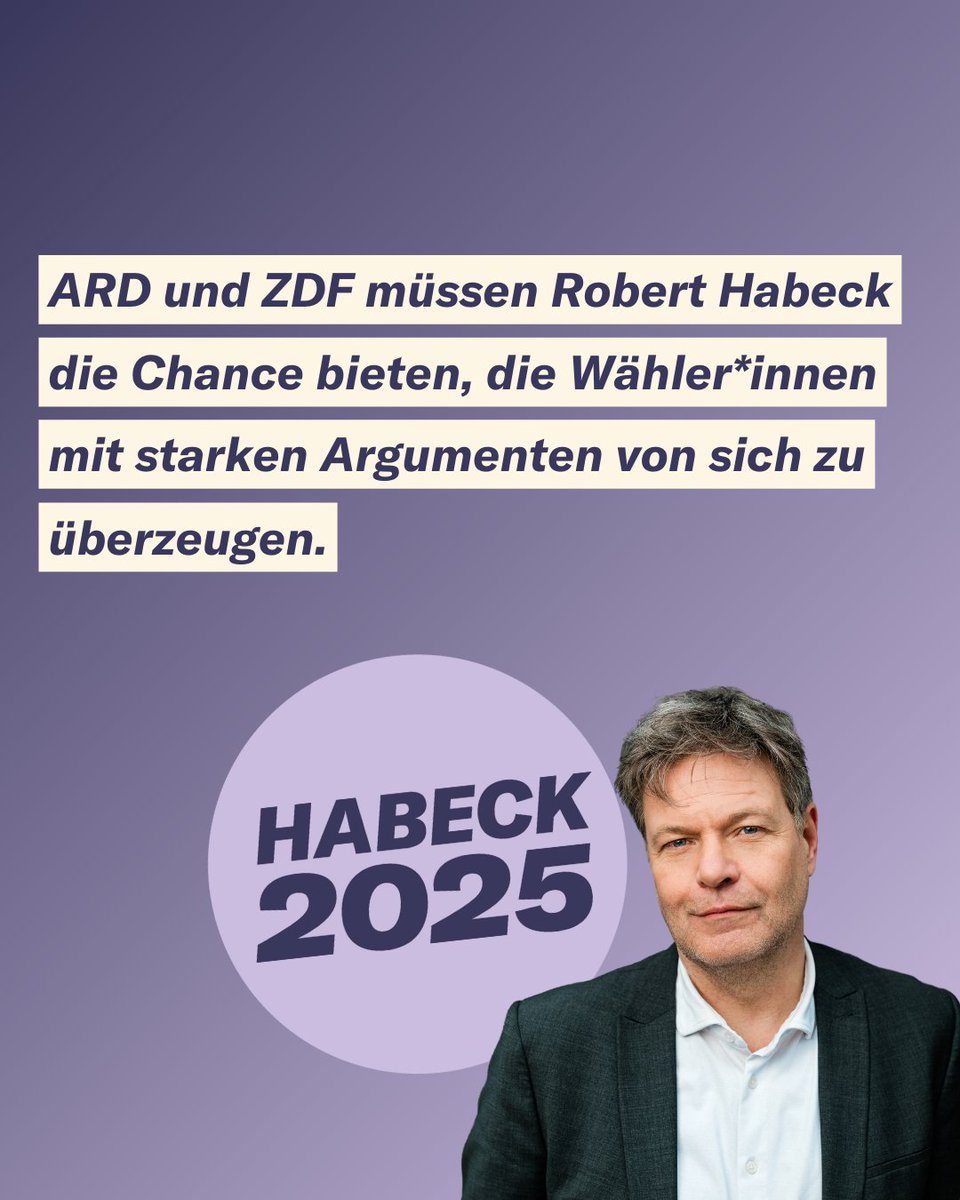 Andre_Hoeftmann's tweet photo. @DasErste und @ZDF: Keine Kanzlerdebatte ohne Robert Habeck! Wir fordern fairen Wahlkampf und echte Debattenvielfalt! Ladet Robert #Habeck ein! #FairerWahlkampfJetzt https://t.co/K1nDOpwXkj