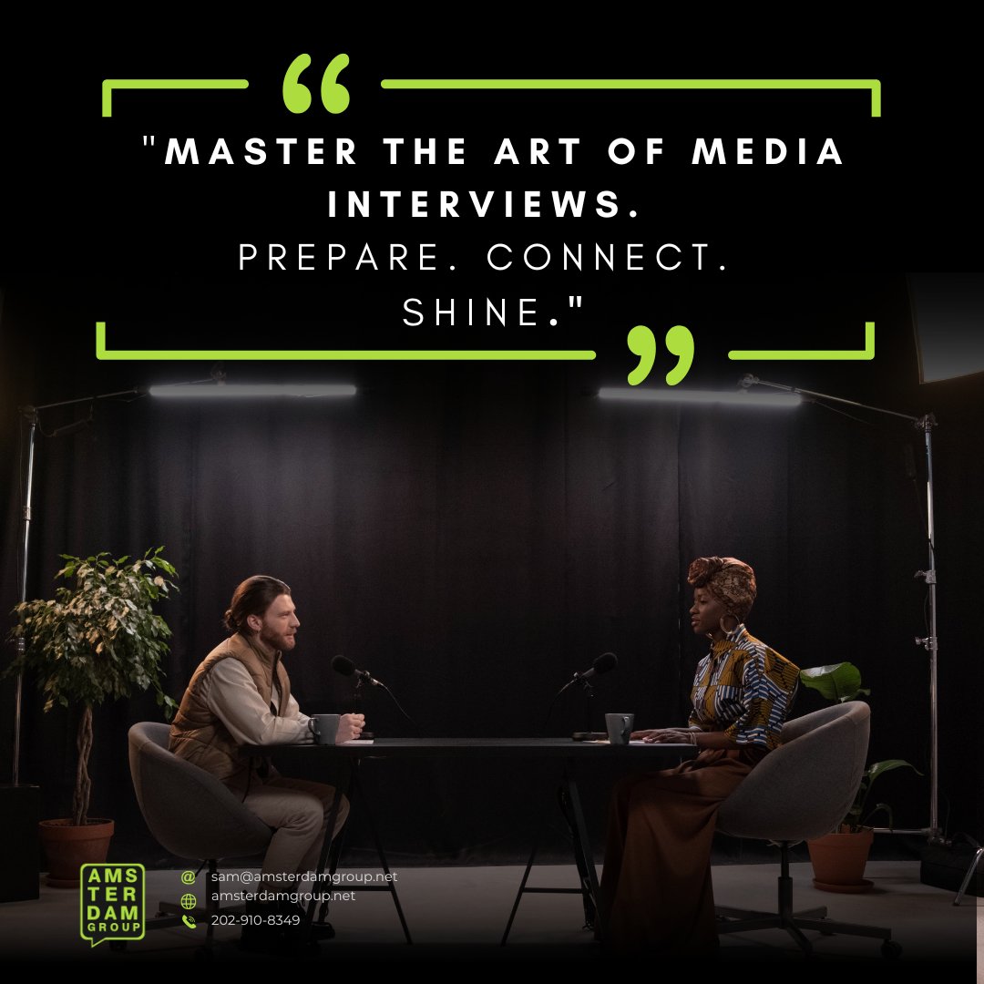 How to Ace a Media Interview

At The Amsterdam Group, we prep clients to shine in interviews.
3 quick tips:

✅ Guide the conversation—educate, don’t assume.
✅ Stay on message but stay human.
✅ Turn every question into an opportunity.
Prep = success.
#PRTips #MediaTraining