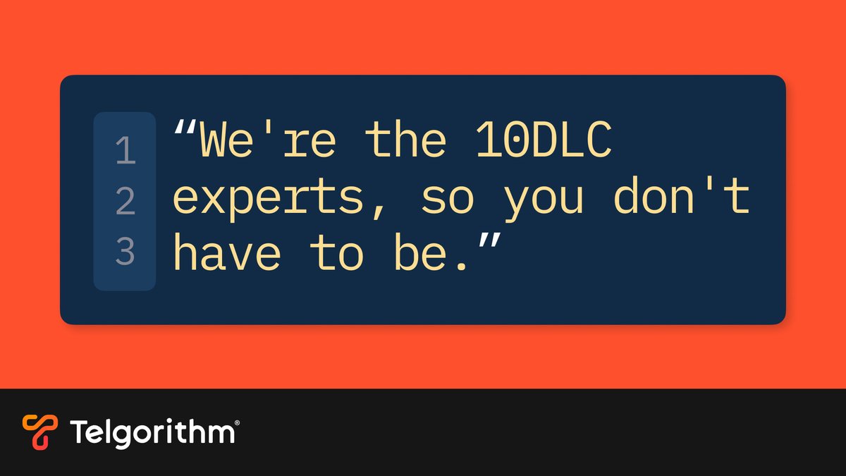 telgorithm's tweet image. Why juggle with #A2P10DLC compliance headaches when you can have an expert in your corner? At Telgorithm, we&apos;re not just an SMS API provider—we&apos;re your 10DLC concierge. #smsapi #10dlcsms