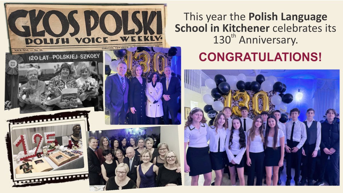 The Polish language school in Kitchener is the oldest Polish language school in Canada. This year, the Polish Language School celebrates its 130th Anniversary. CONGRATULATIONS! 🎉
Many thanks to the parents &amp; Polish community for supporting the 130th Anniversary Gala fundraiser!